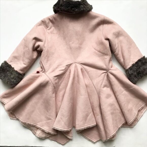 Jean Bourget pink faux suede flare jacket EUC 6Y - Picture 7 of 8